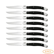 4/6/8/10pcs Laguiole Black Steak Knife Forks Stainless Steel Dinner Knives Table Fork Black Cutlery Restaurant Kitchen Tableware