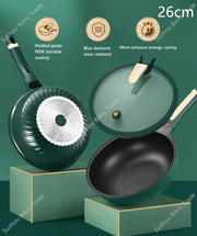 Nordic Style Green Healthy Nano Non-Stick Ceramic Coating Nonstick Cookware Cooking Soup & Stock Pots and Pans Set
