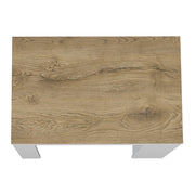 Kitchen Island with Three Side Shelves Doyle, White / Light Oak