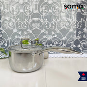 Stainless Steel Triply Sauce Pan With Lid | Premium Cookware