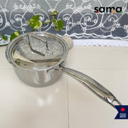 Stainless Steel Triply Sauce Pan With Lid | Premium Cookware