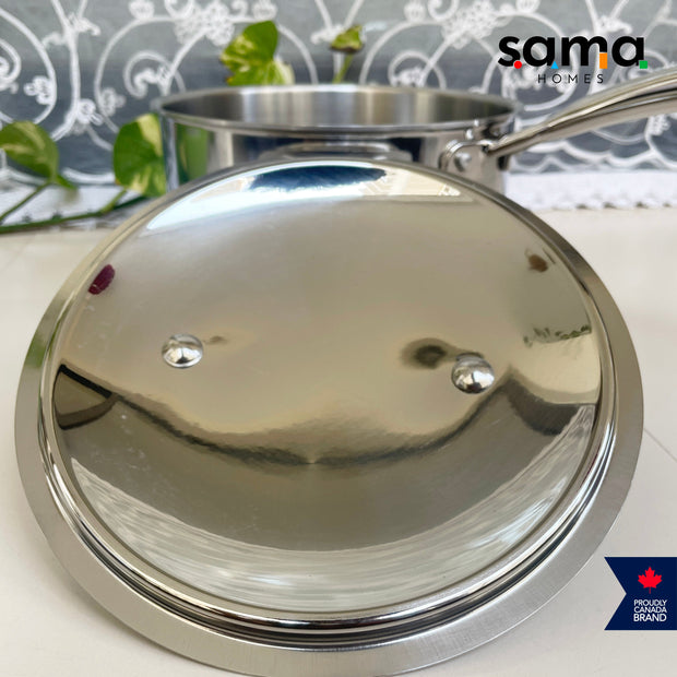 Stainless Steel Triply Sauce Pan With Lid | Premium Cookware