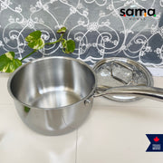 Stainless Steel Triply Sauce Pan With Lid | Premium Cookware