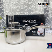 Stainless Steel Triply Sauce Pan With Lid | Premium Cookware