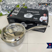 Stainless Steel Triply Sauce Pan With Lid | Premium Cookware
