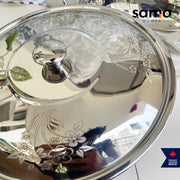 Stainless Steel Deep Kadhai With Lid | Premium Cookware | 21g Deep Kadhai