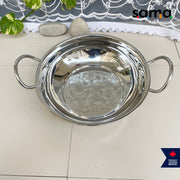 Stainless Steel Deep Kadhai With Lid | Premium Cookware | 21g Deep Kadhai
