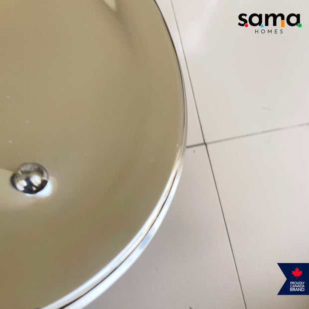 SAMA Homes Premium Stainless Steel Triply Cook and Serve Set With Lid - Durable, Non-Toxic, Induction Ready Cookware