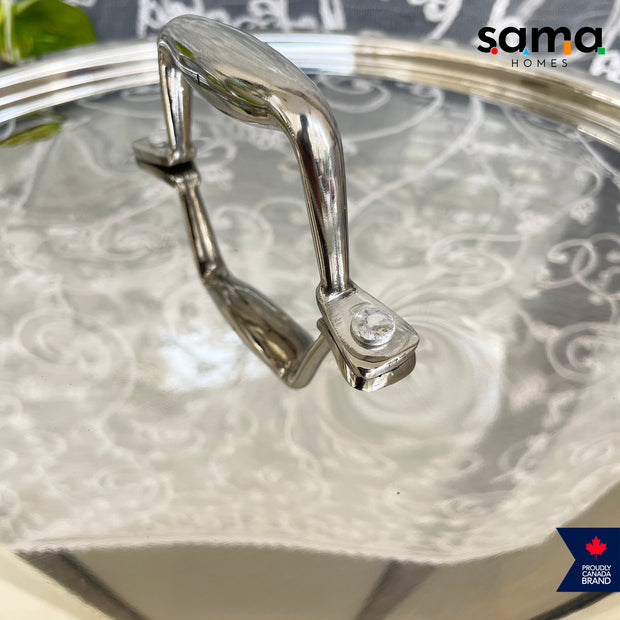 Stainless Steel Triply Deep Kadhai With Lid | Premium Cookware