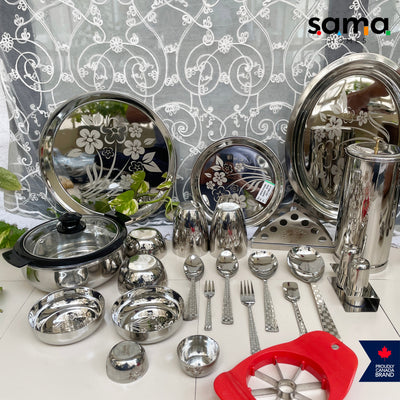 Stainless Steel Dinner Set 84 Pieces | Premium Dinnerware | Gift Idea