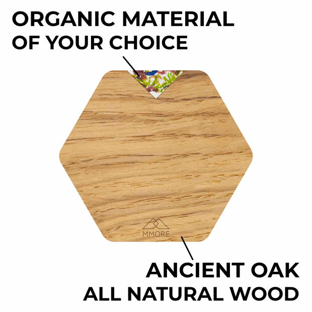 PERSONALIZED Wooden Coasters - Oak / Set of 4 Coasters