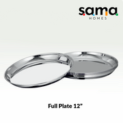 Steel Platinum Dinner Set 36 Pieces Laser Design | Family Dinnerware Set