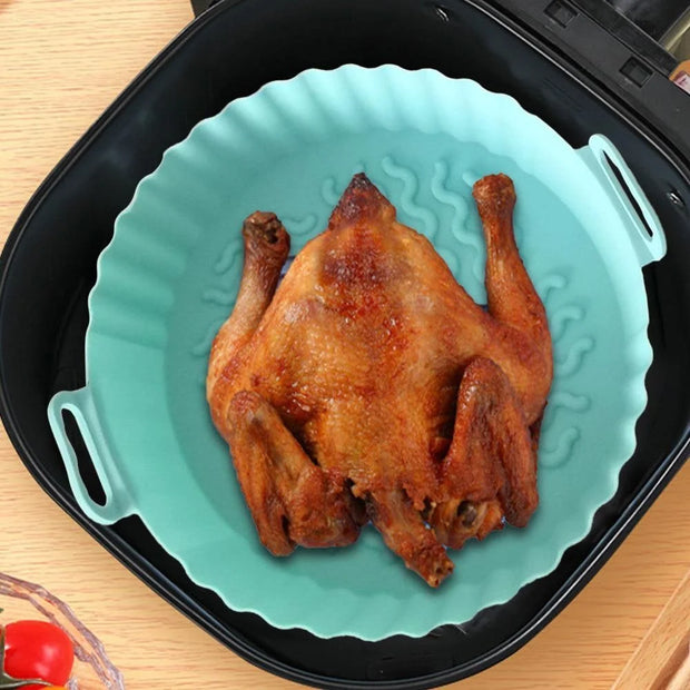 Reusable Non-Stick Air Fryer Silicone Liners & Basket Accessory Set