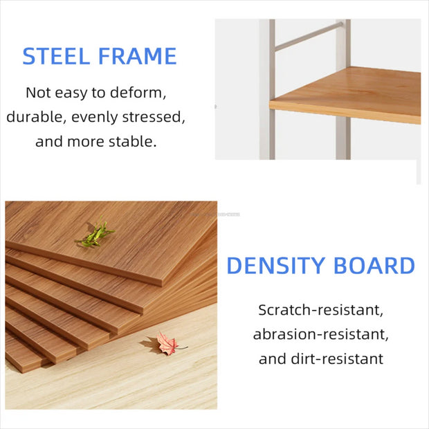 3 Tiers Kitchen Cabinet Console Table Buffet Sideboard Kitchen Furniture for Entryway Table With Shutter Doors Kitchen Cabinets