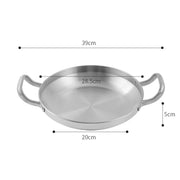 Stainless Steel Seafood Rice Pot Home Cooking Paella Pan Picnic Snack Plates Cookware Saucepan Dry Pots With Handle for Kitchen