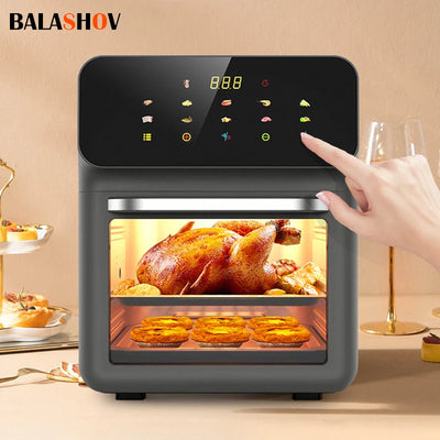 10L Large Capacity Oil-Free Electric Air Fryer Oven for Household Cooking