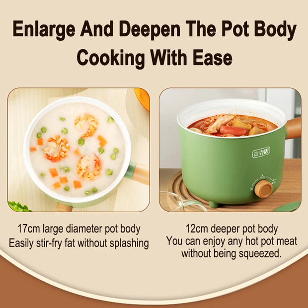 Multifunction Cooker Household Mini Rice Cooker Electric Cooking Pots Non-Stick Pan for Kitchen Portable Multi Cooker 1-2 People