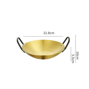 Stainless Steel Seafood Rice Pot Home Cooking Paella Pan Picnic Snack Plates Cookware Saucepan Dry Pots With Handle for Kitchen