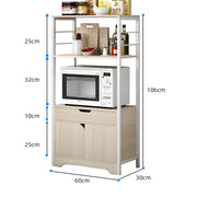3 Tiers Kitchen Cabinet Console Table Buffet Sideboard Kitchen Furniture for Entryway Table With Shutter Doors Kitchen Cabinets