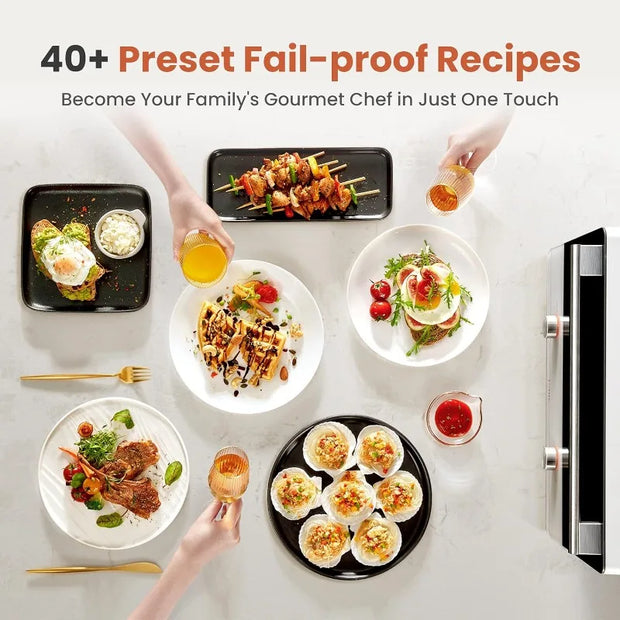 FOTILE ChefCubii 4-In-1 Countertop Convection Steam Oven, Air Fryer, Dehydrator With True Convection Bake, Steam-Bake, Broil