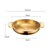 Stainless Steel Seafood Rice Pot Home Cooking Paella Pan Picnic Snack Plates Cookware Saucepan Dry Pots With Handle for Kitchen