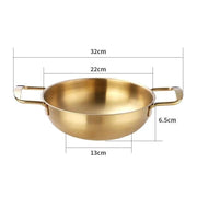 Stainless Steel Seafood Rice Pot Home Cooking Paella Pan Picnic Snack Plates Cookware Saucepan Dry Pots With Handle for Kitchen