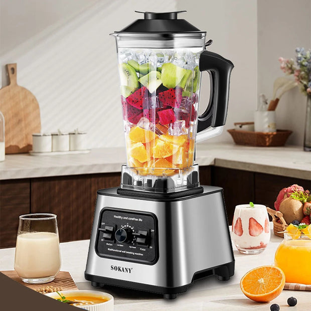 6000W Powerful Blender, Blender Smoothie Maker Table Blender With 2.5L Container, Professional Blender Mixer for Ice,Nut,Fruit