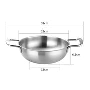 Stainless Steel Seafood Rice Pot Home Cooking Paella Pan Picnic Snack Plates Cookware Saucepan Dry Pots With Handle for Kitchen