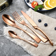 24Pcs 18/10 Stainless Steel Cutlery Set Heavy Duty Flatware Silverware Set Luxury Knives Fork Spoon Tableware Dishwasher Safe