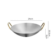 Stainless Steel Seafood Rice Pot Home Cooking Paella Pan Picnic Snack Plates Cookware Saucepan Dry Pots With Handle for Kitchen