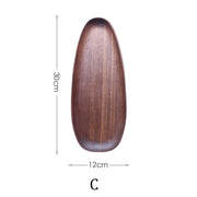 1/5pcs Lovesickness Wood Irregular Oval Solid Wood Pan Plate Fruit Dishes Saucer Tea Tray Dessert Dinner Plate Tableware Set
