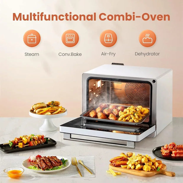 FOTILE ChefCubii 4-In-1 Countertop Convection Steam Oven, Air Fryer, Dehydrator With True Convection Bake, Steam-Bake, Broil