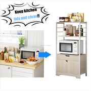 3 Tiers Kitchen Cabinet Console Table Buffet Sideboard Kitchen Furniture for Entryway Table With Shutter Doors Kitchen Cabinets