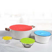 WALFOS Set of 5 Silicone Microwave  Bowl Cover Cooking Pot Pan Lid Cover-Silicone Food Wrap Cooking Tools Kitchen Utensil