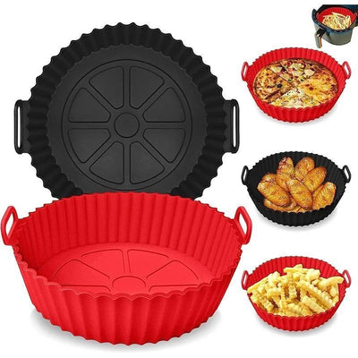 Reusable Non-Stick Air Fryer Silicone Liners & Basket Accessory Set
