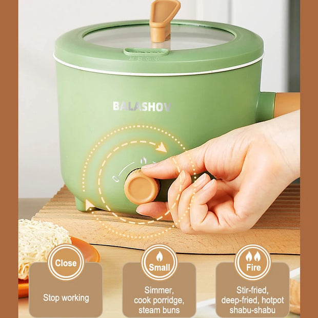 Multifunction Cooker Household Mini Rice Cooker Electric Cooking Pots Non-Stick Pan for Kitchen Portable Multi Cooker 1-2 People