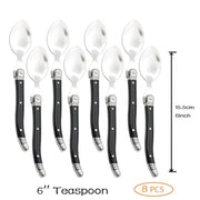 4/6/8/10pcs Laguiole Black Steak Knife Forks Stainless Steel Dinner Knives Table Fork Black Cutlery Restaurant Kitchen Tableware