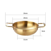 Stainless Steel Seafood Rice Pot Home Cooking Paella Pan Picnic Snack Plates Cookware Saucepan Dry Pots With Handle for Kitchen