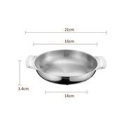Stainless Steel Seafood Rice Pot Home Cooking Paella Pan Picnic Snack Plates Cookware Saucepan Dry Pots With Handle for Kitchen