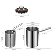 Thickeded Deep Fryer Pot With Basket and Lid Large Stainless Steel Deep Fryer Pasta Strainer Basket Chicken Fried Food Strainer