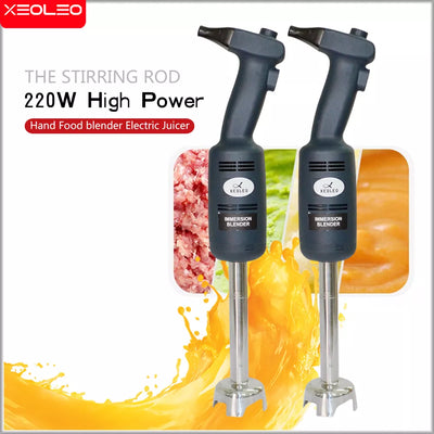 XEOLEO 220W Electric Blender Stainless Steel Commercial Food Blender for Kitchen Handheld Mixer Home Appliance Cream Blender
