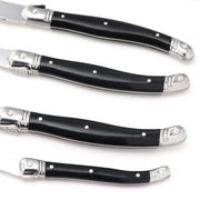 4/6/8/10pcs Laguiole Black Steak Knife Forks Stainless Steel Dinner Knives Table Fork Black Cutlery Restaurant Kitchen Tableware
