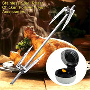 Rotisserie Accessories BBQ Grilled Spit Chicken Fork Steel Roast Chicken Skewer Air Fryer Fork for Kitchen Oven Cook Utensil