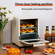 Large Capacity Electric Air Fryers Toaster Oven Mechanical Household Kitchen 360°Baking Convection Oven Deep Fryer Oil Free 12L