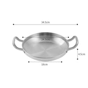 Stainless Steel Seafood Rice Pot Home Cooking Paella Pan Picnic Snack Plates Cookware Saucepan Dry Pots With Handle for Kitchen