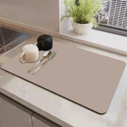 Napa Skin Drain Mat Kitchen Rubber Dish Drying Pad Super Absorbent Drainer Mats Tableware Bottle Rug Kitchen Dinnerware Placemat