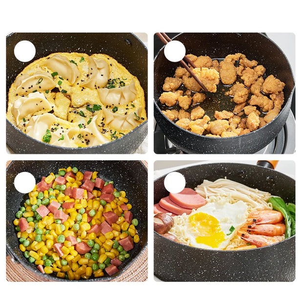 GIANXI Multifunctional Snow Pot Non-Stick Pan Kitchen Utensils Stainless Steel Milk Pot Kitchen Practical Cookware Saucepan