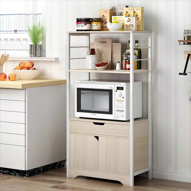 3 Tiers Kitchen Cabinet Console Table Buffet Sideboard Kitchen Furniture for Entryway Table With Shutter Doors Kitchen Cabinets