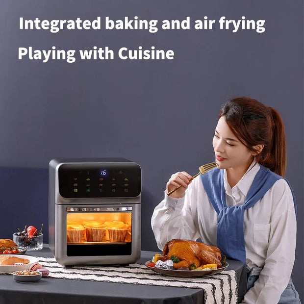 10L Large Capacity Oil-Free Electric Air Fryer Oven for Household Cooking