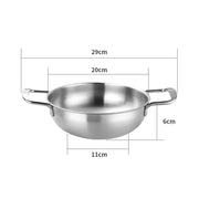 Stainless Steel Seafood Rice Pot Home Cooking Paella Pan Picnic Snack Plates Cookware Saucepan Dry Pots With Handle for Kitchen